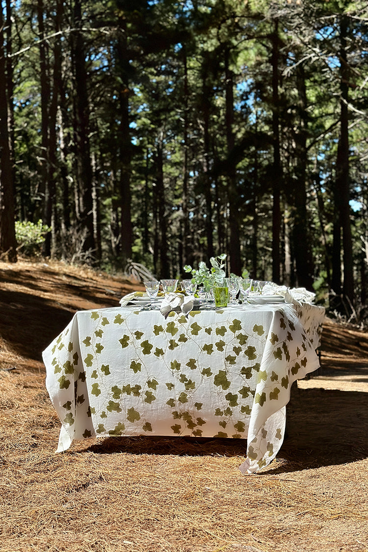 'Ivy' Herbarium Linen Tablecloth