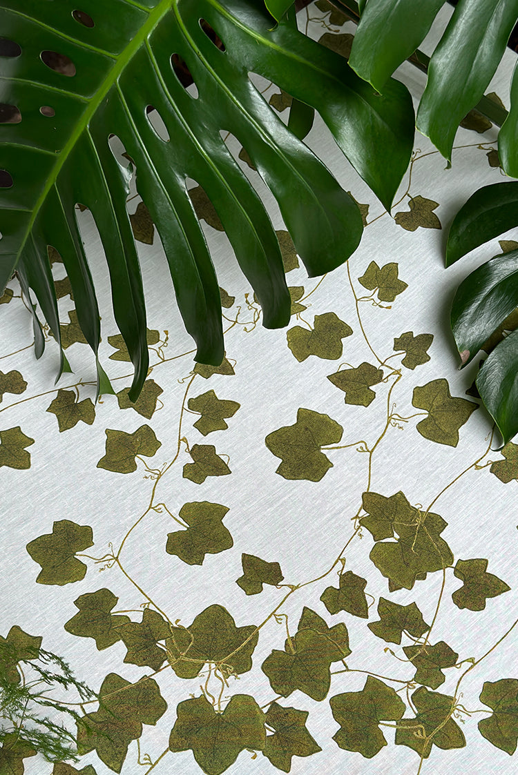 'Ivy' Herbarium Linen Tablecloth