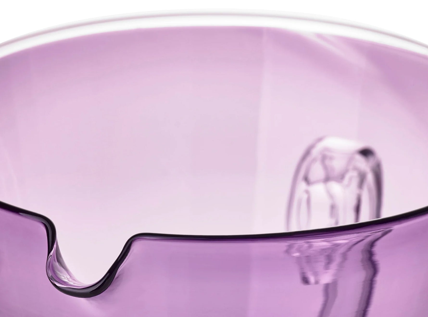 Handblown Glass Clair Jug in Grape Purple, 23cm