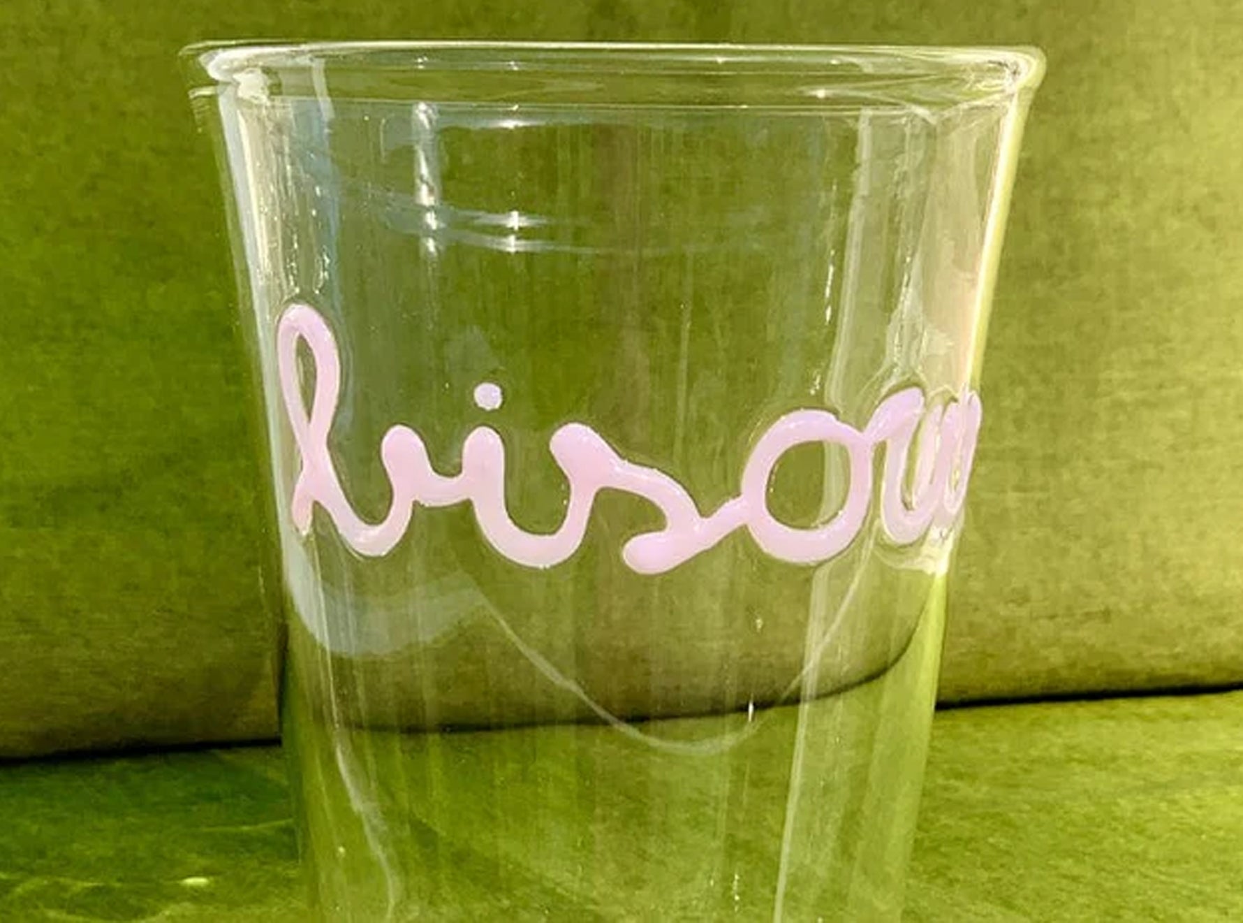 Handblown Glass "Bisous" (Kisses) Tumbler