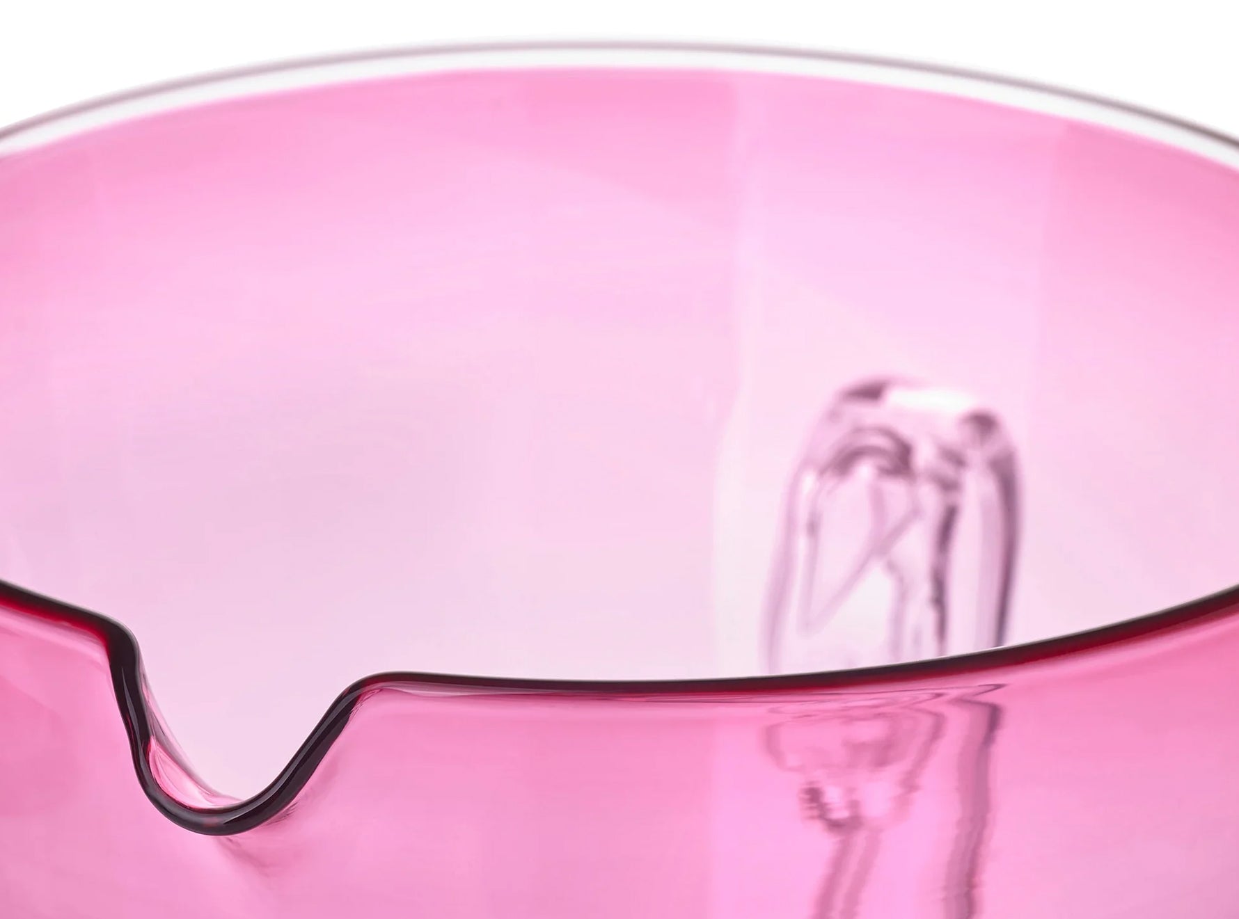 Handblown Glass Clair Jug in Fuchsia Pink, 23cm