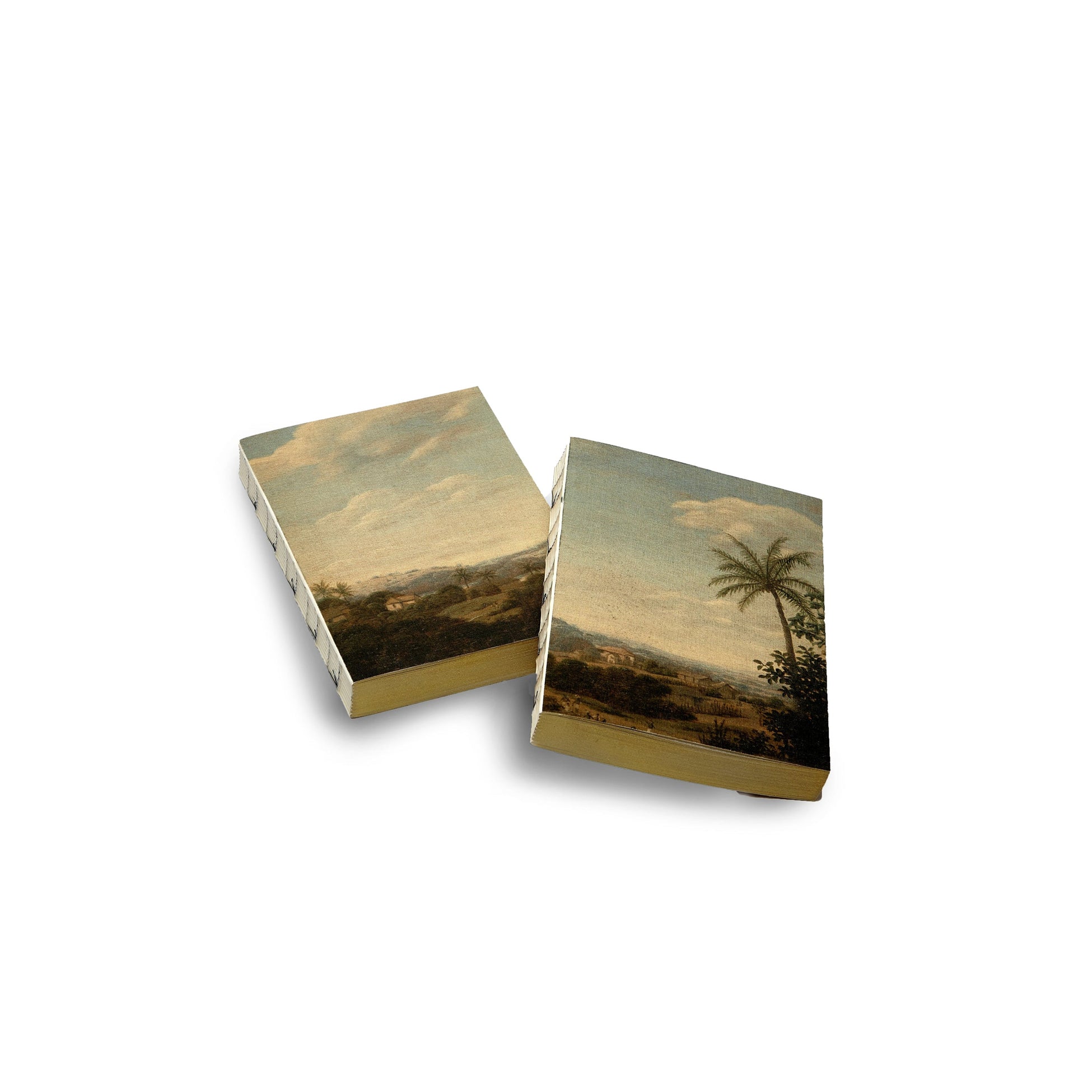 Set of Two Canvas Notebooks Palm Tree, 15cm x 21cm