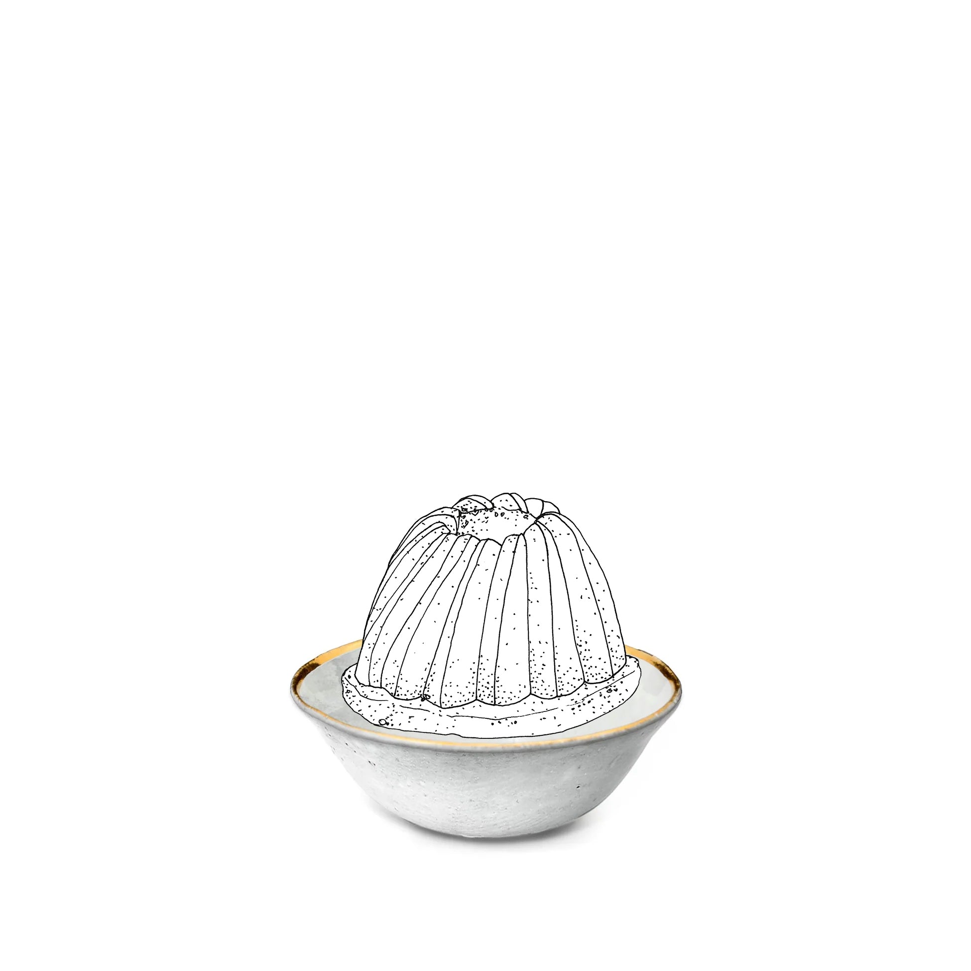 Crésus Soup Bowl with Gold Rim by Astier de Villatte, 14.5cm