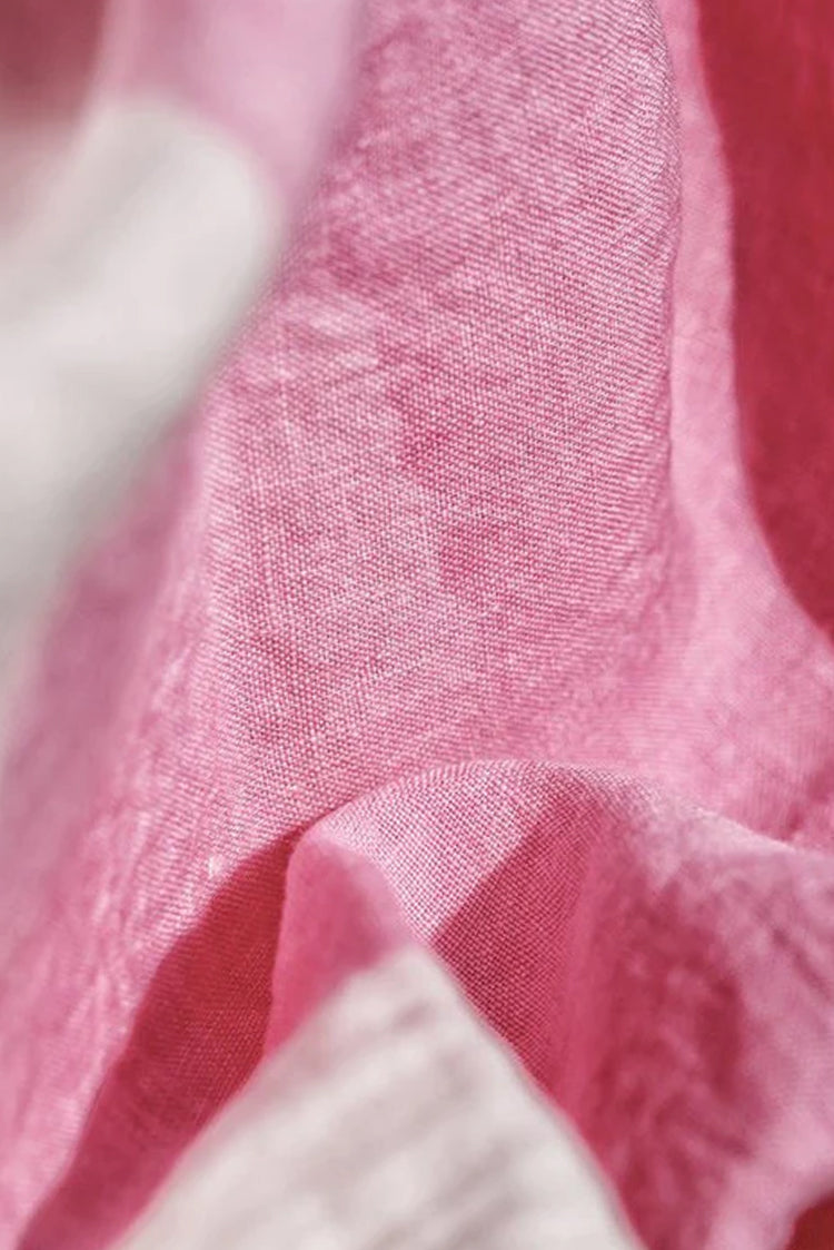 Full Field Linen Tablecloth in Rose Pink