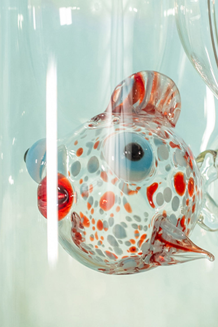 Handblown Glass Clown Fish Carafe, 24.5cm