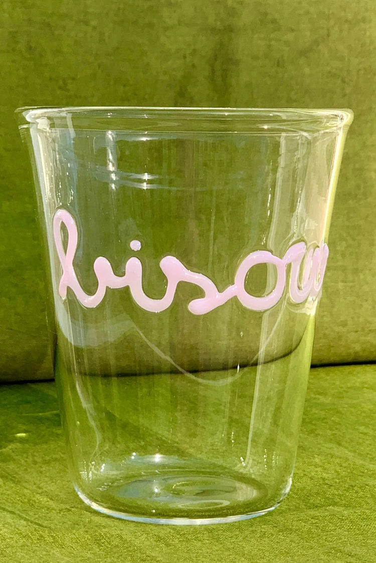 Handblown Glass "Bisous" (Kisses) Tumbler