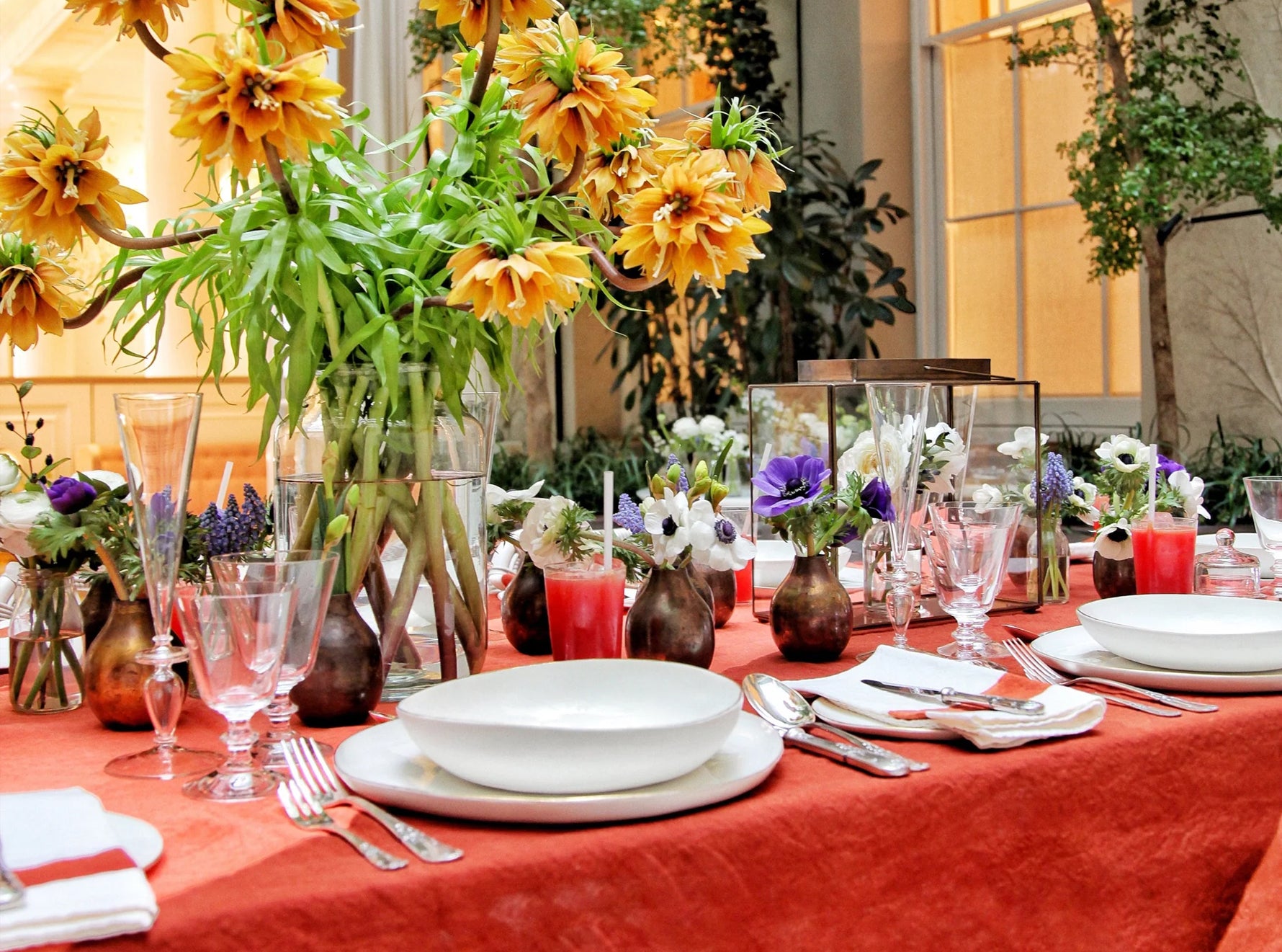 "Blood Orange" Summerill & Bishop x Skye Gyngell Linen Tablecloth