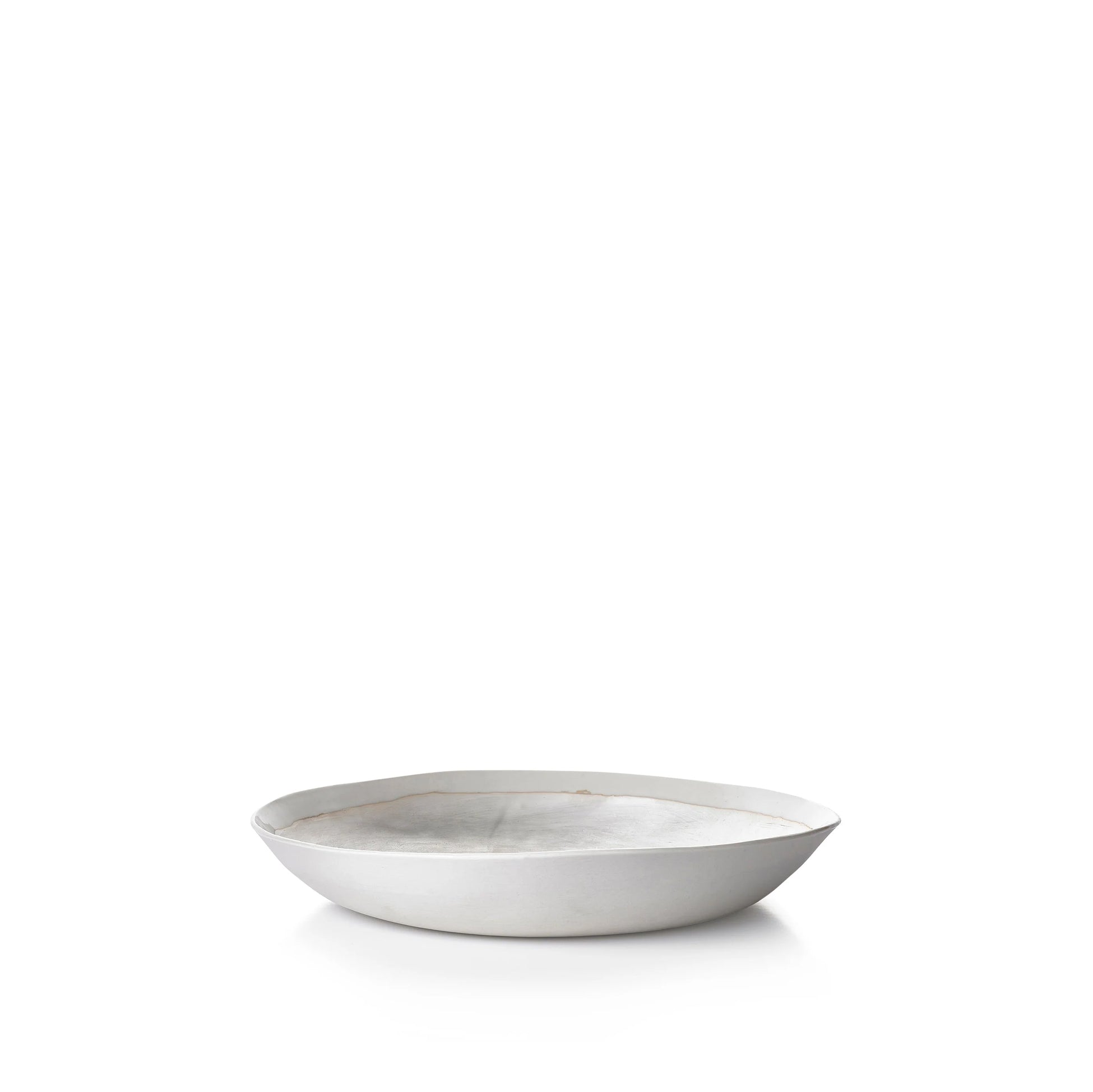 Large Ceramic Bowl in Silver, 30cm