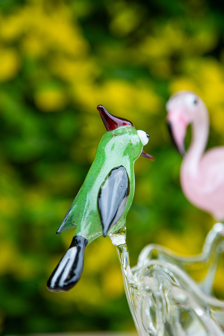 Handblown Five Birds Clear Fruit Platter, 27.5cm