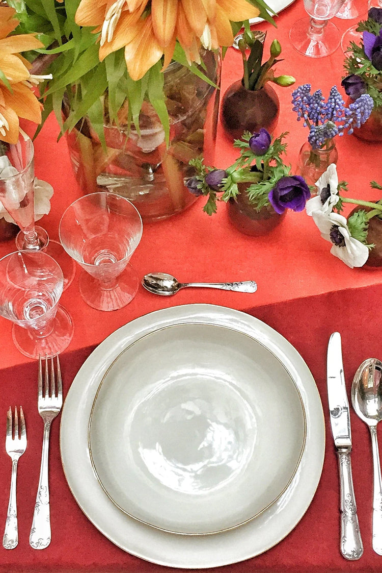 "Blood Orange" Summerill & Bishop x Skye Gyngell Linen Tablecloth