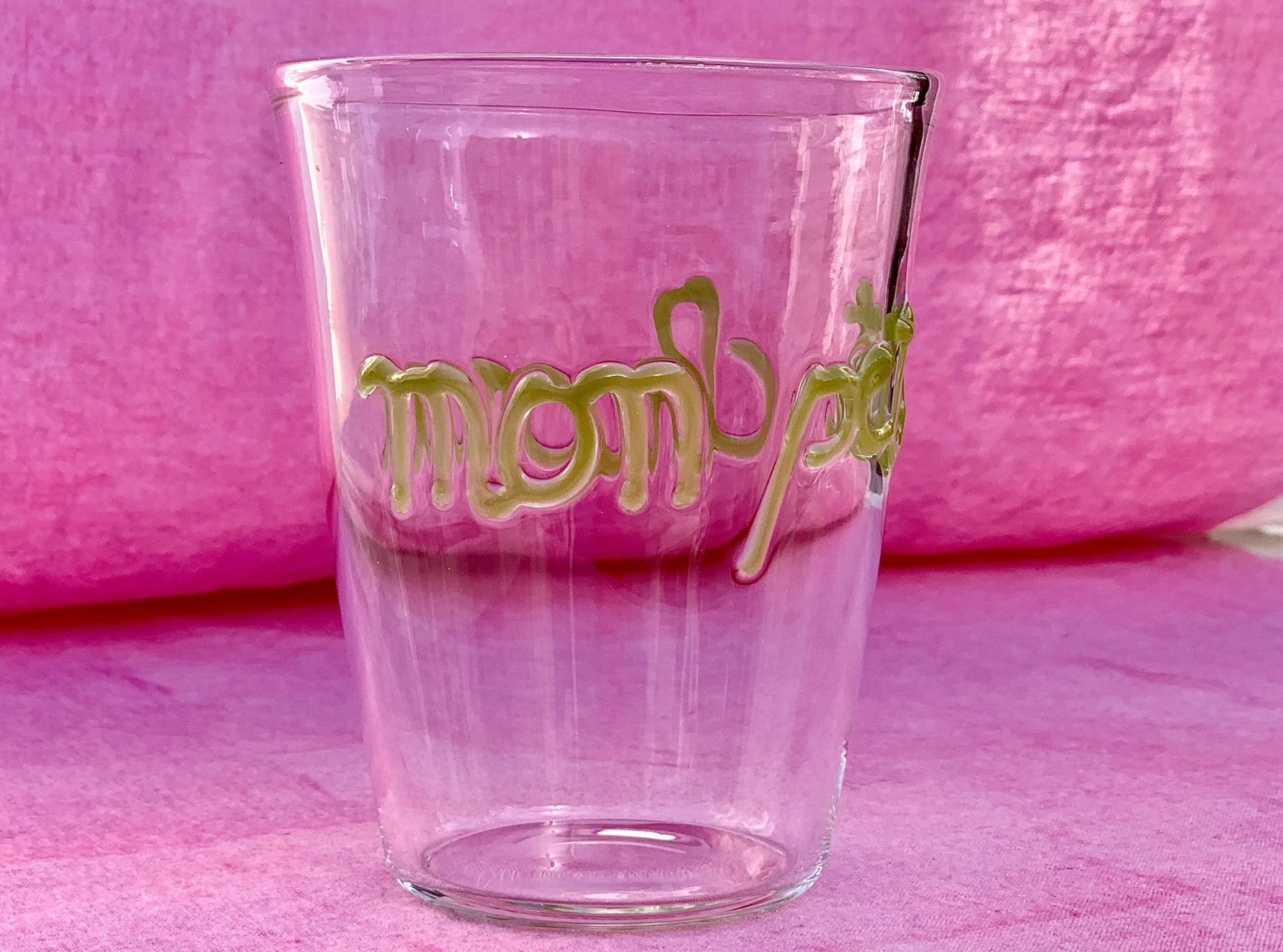 Handblown Glass "Bisous" (Kisses) Tumbler