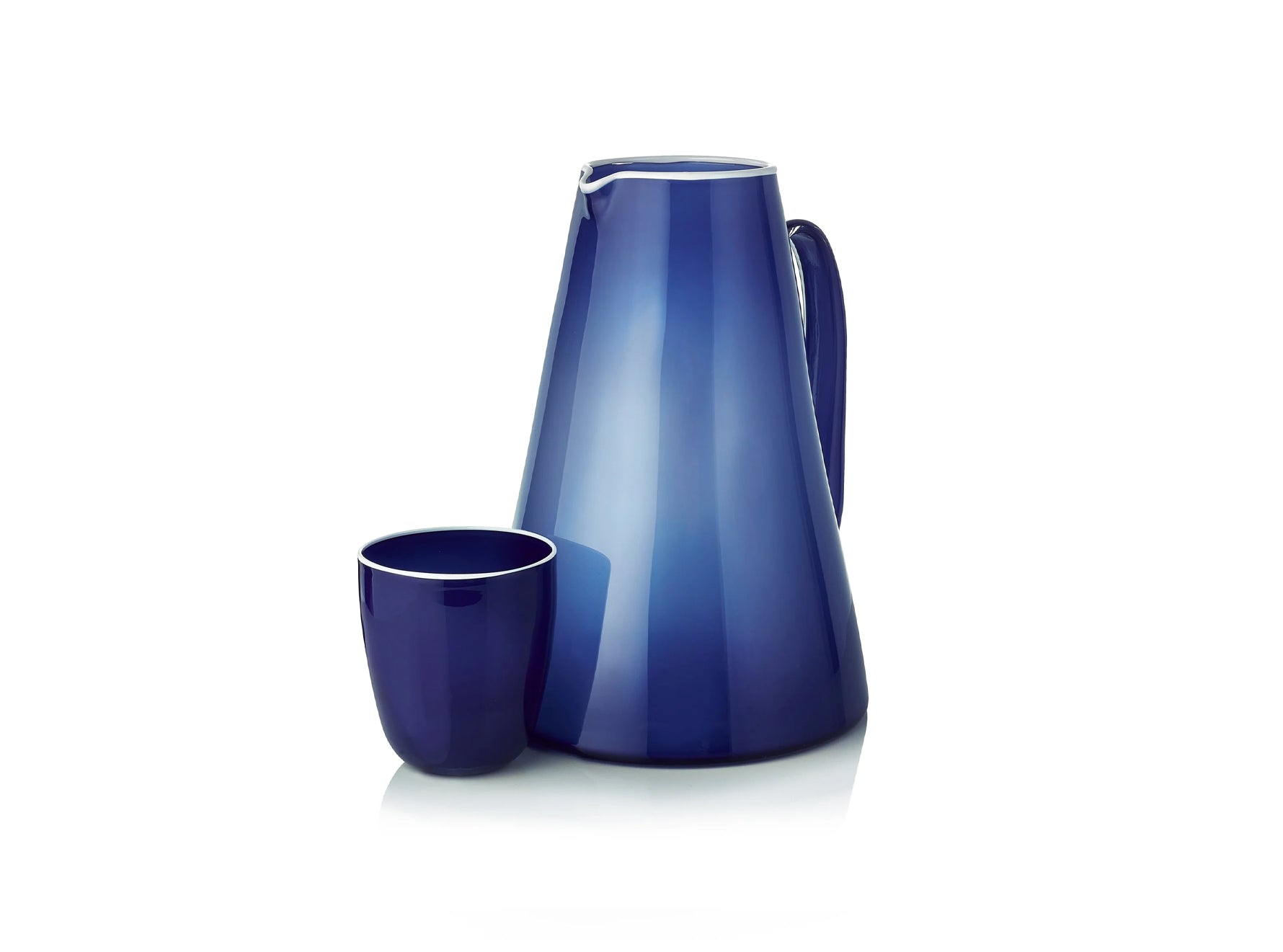 Handblown Glass Bumba Jug in Midnight Blue, 3lt