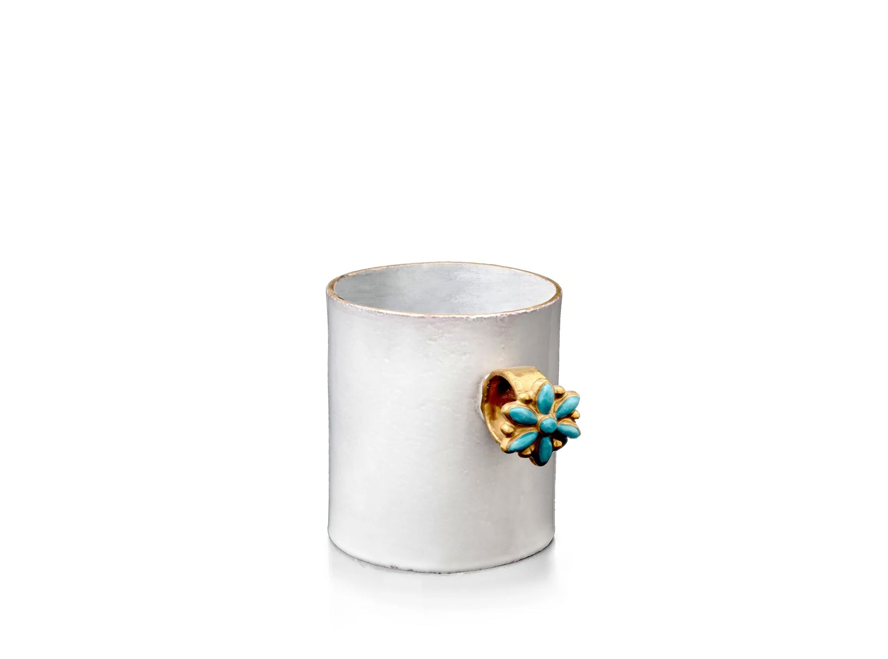 Serena Blue Flower Ring Mug by Astier de Villatte, 10.5cm