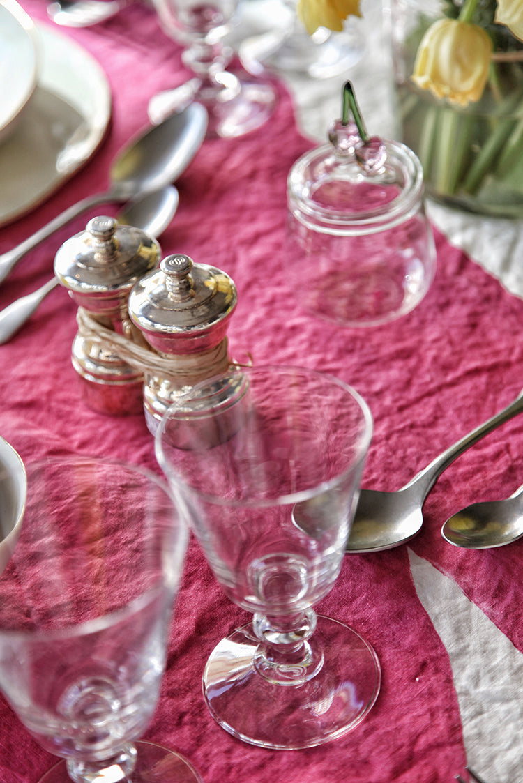 Fuck Word Linen Tablecloth in Fuchsia Pink