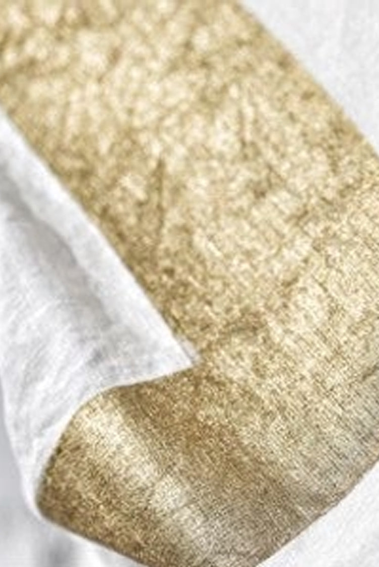 Fuck Word Linen Tablecloth in Gold