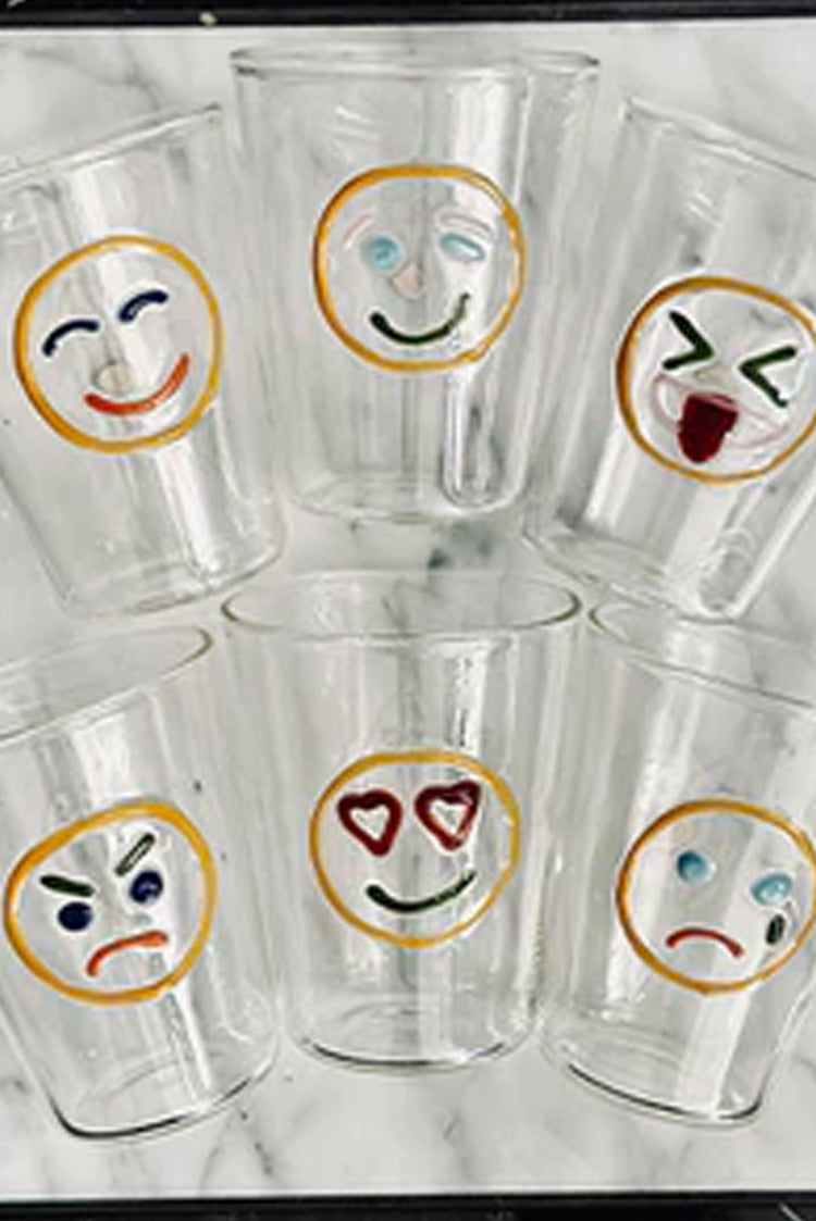 Handblown Glass 'Excited' Mood Tumbler