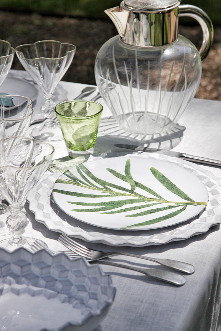 Reseda Leaf Plate by Astier de Villatte, 24cm