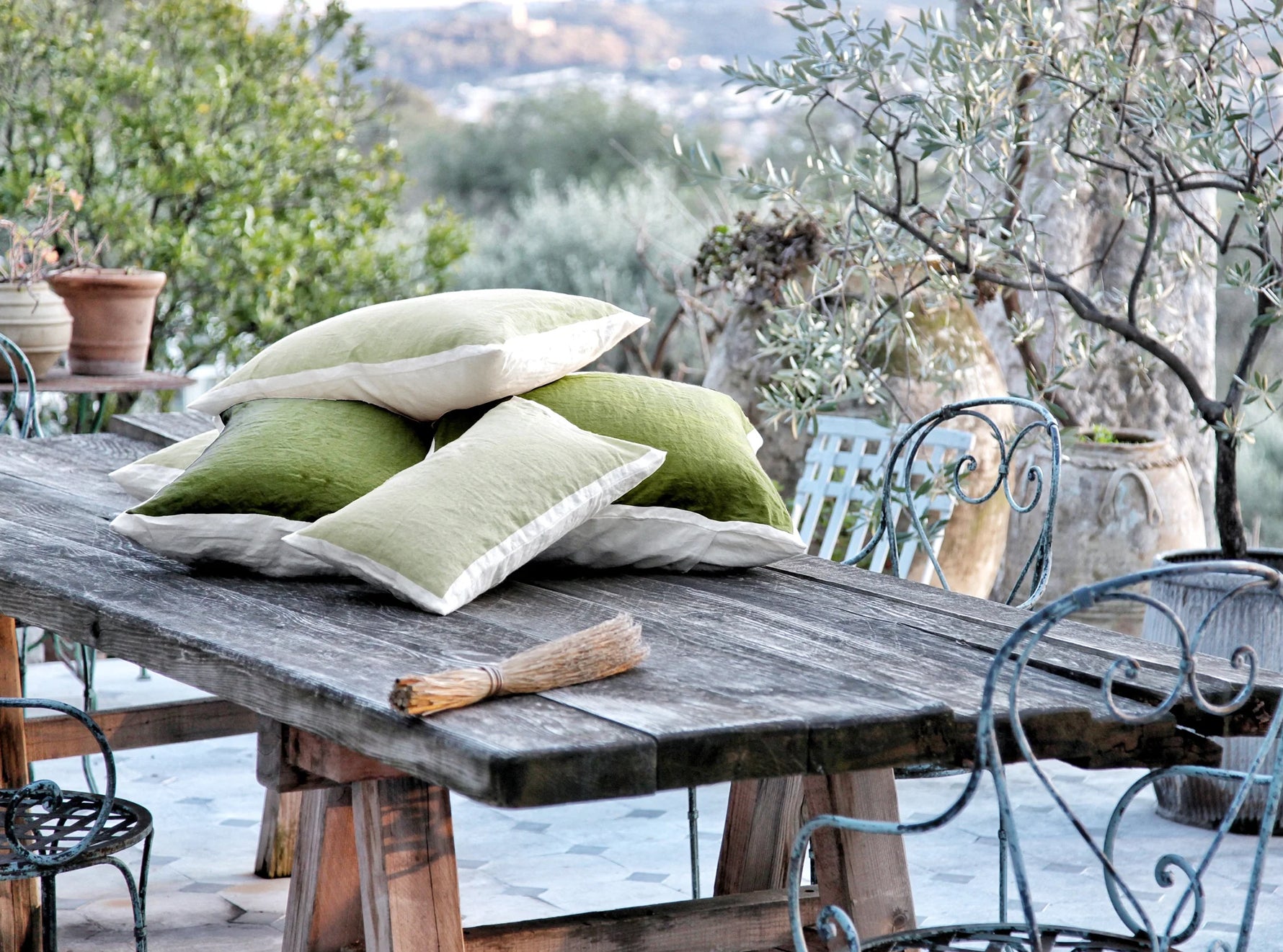 Yellow stripe outdoor pillow hotsell
