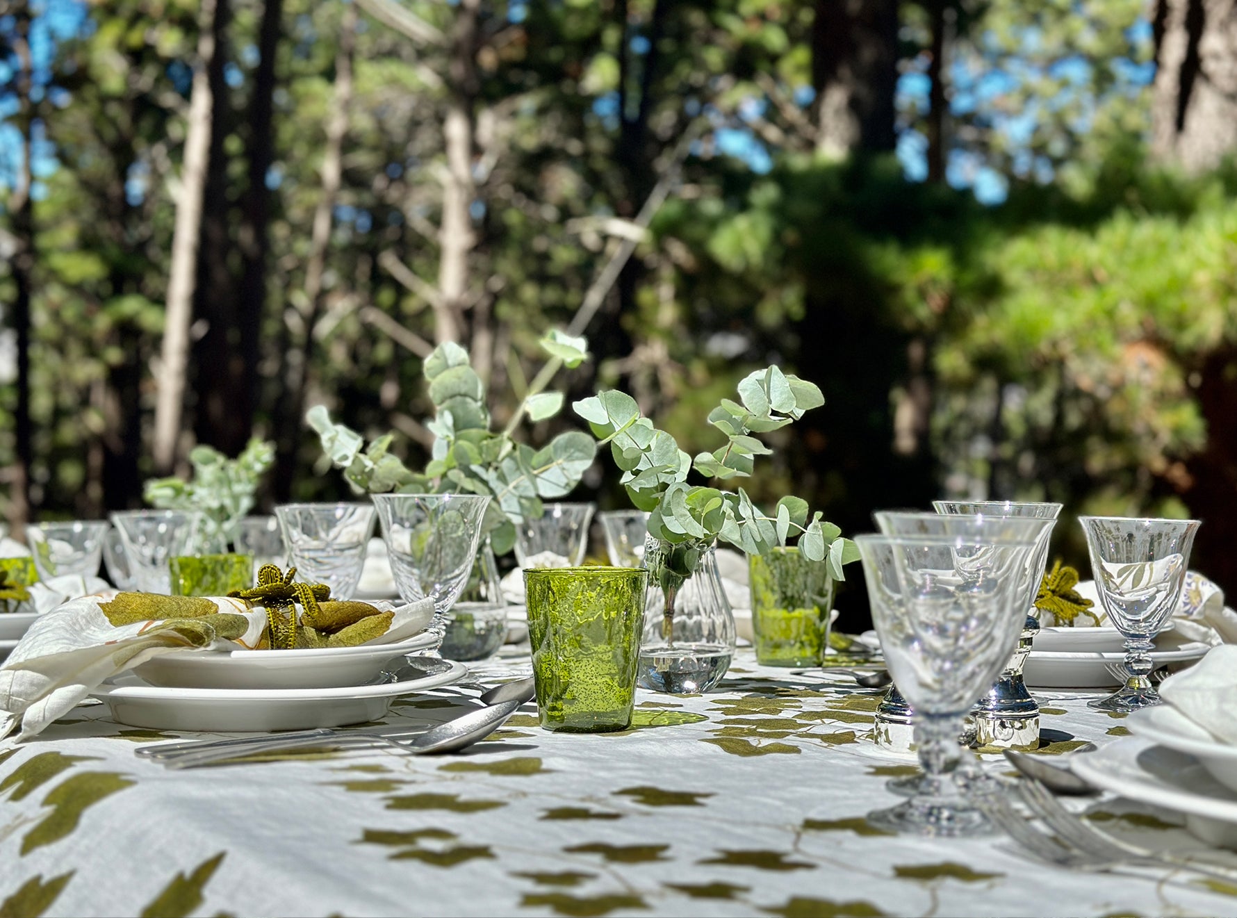 'Ivy' Herbarium Linen Tablecloth