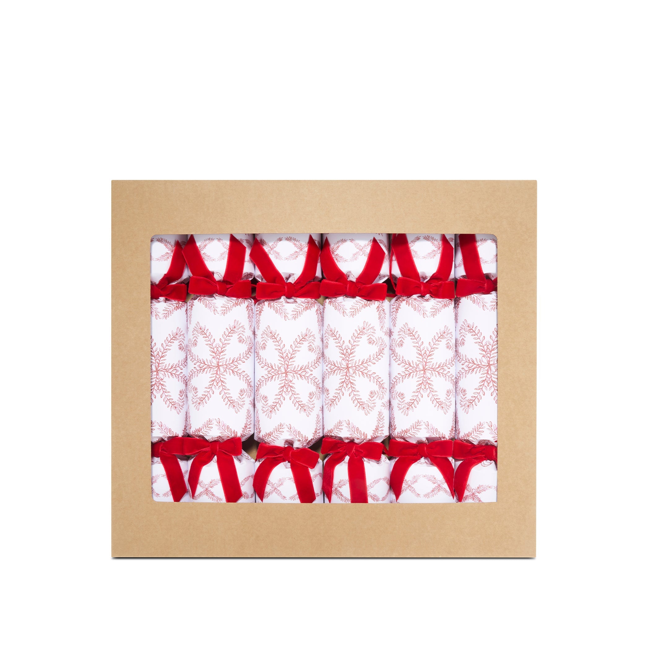 Box of 6 Amour Bonheur Crackers With Red Velvet Bows (UK ONLY)