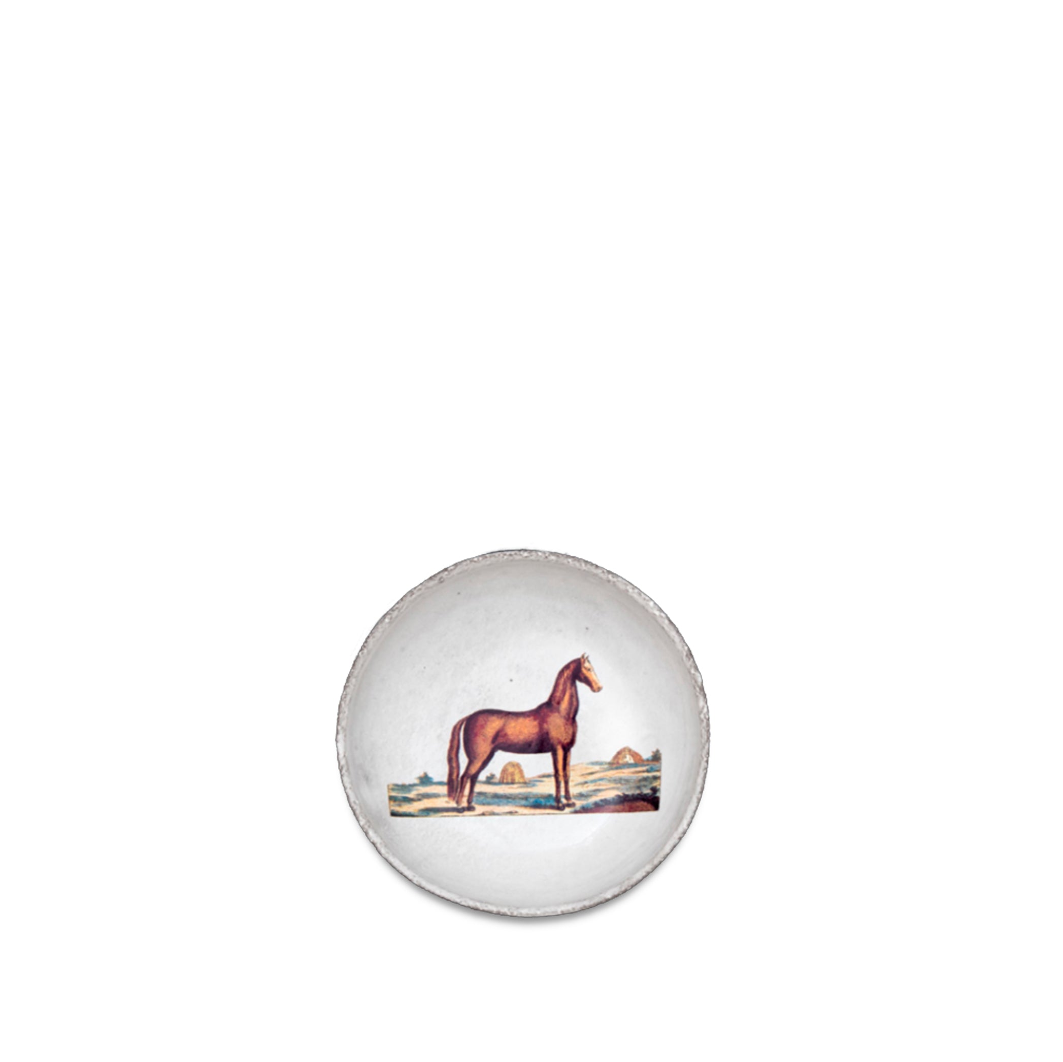 Ceramic Brown Horse Bowl by Astier de Villatte, 11cm