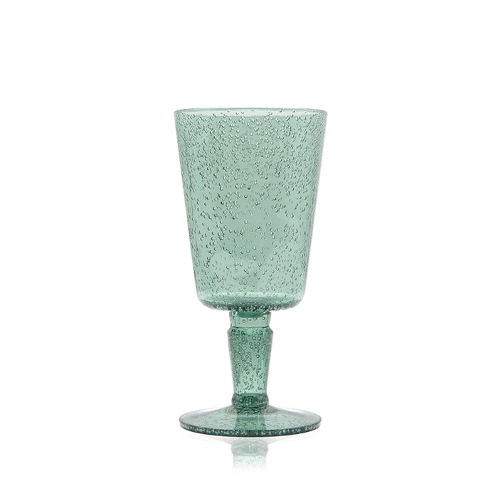 Bobby Methacrylate Bubbles Blue Wine Glass