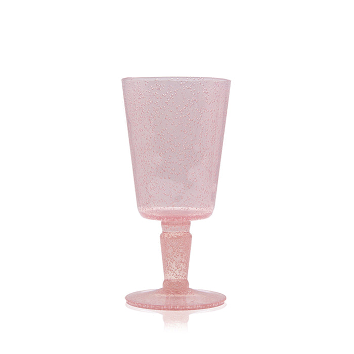 Bobby Methacrylate Bubbles Pink Wine Glass