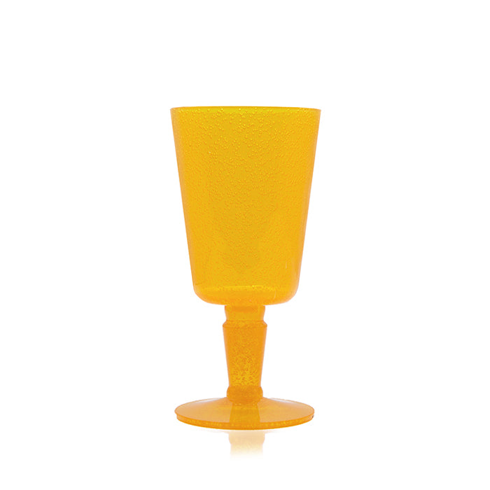 Bobby Methacrylate Bubbles Mustard Yellow Wine Glass