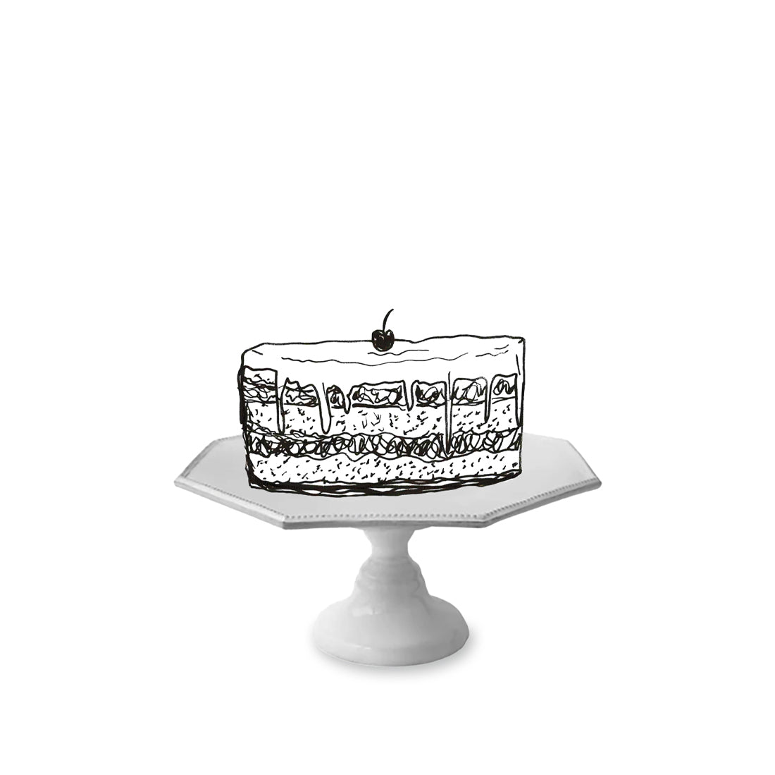 Ceramic Perles Cake Stand by Astier de Villatte, 28.5