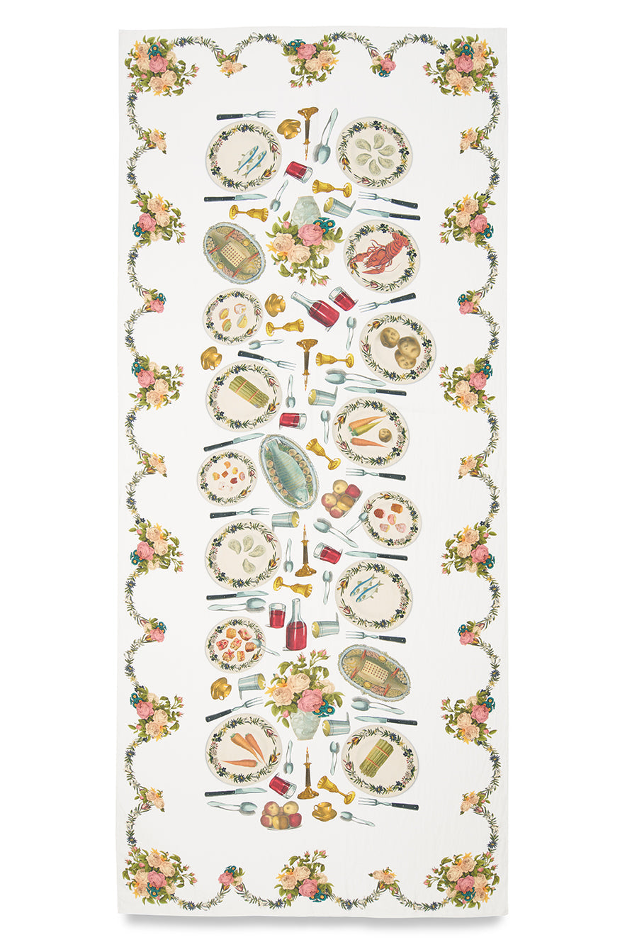 S&B x John Derian 'Feast' Linen Tablecloth