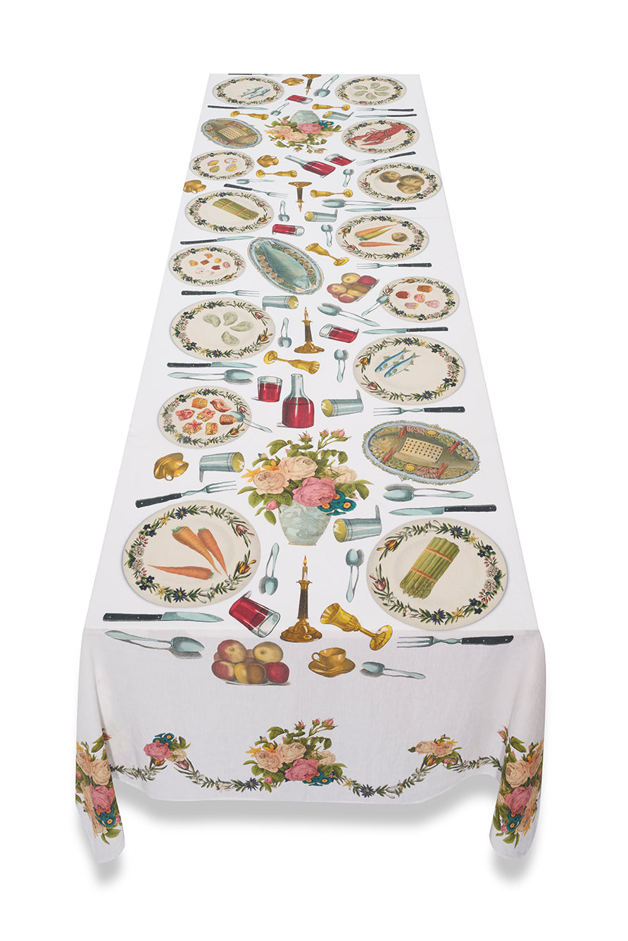 S&B x John Derian 'Feast' Linen Tablecloth