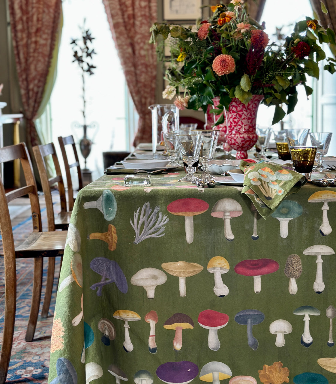 mushroom tablecloth Summerill & Bishop x John Derian 