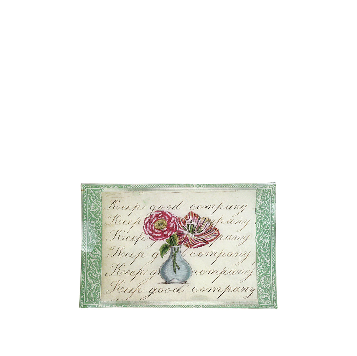 John Derian 'Keep Good Company' Letter Tray, 23 x 25cm