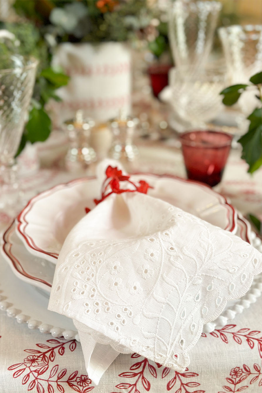 Wrap Around Raffia Red Willow Vine Leaves Napkin Ring