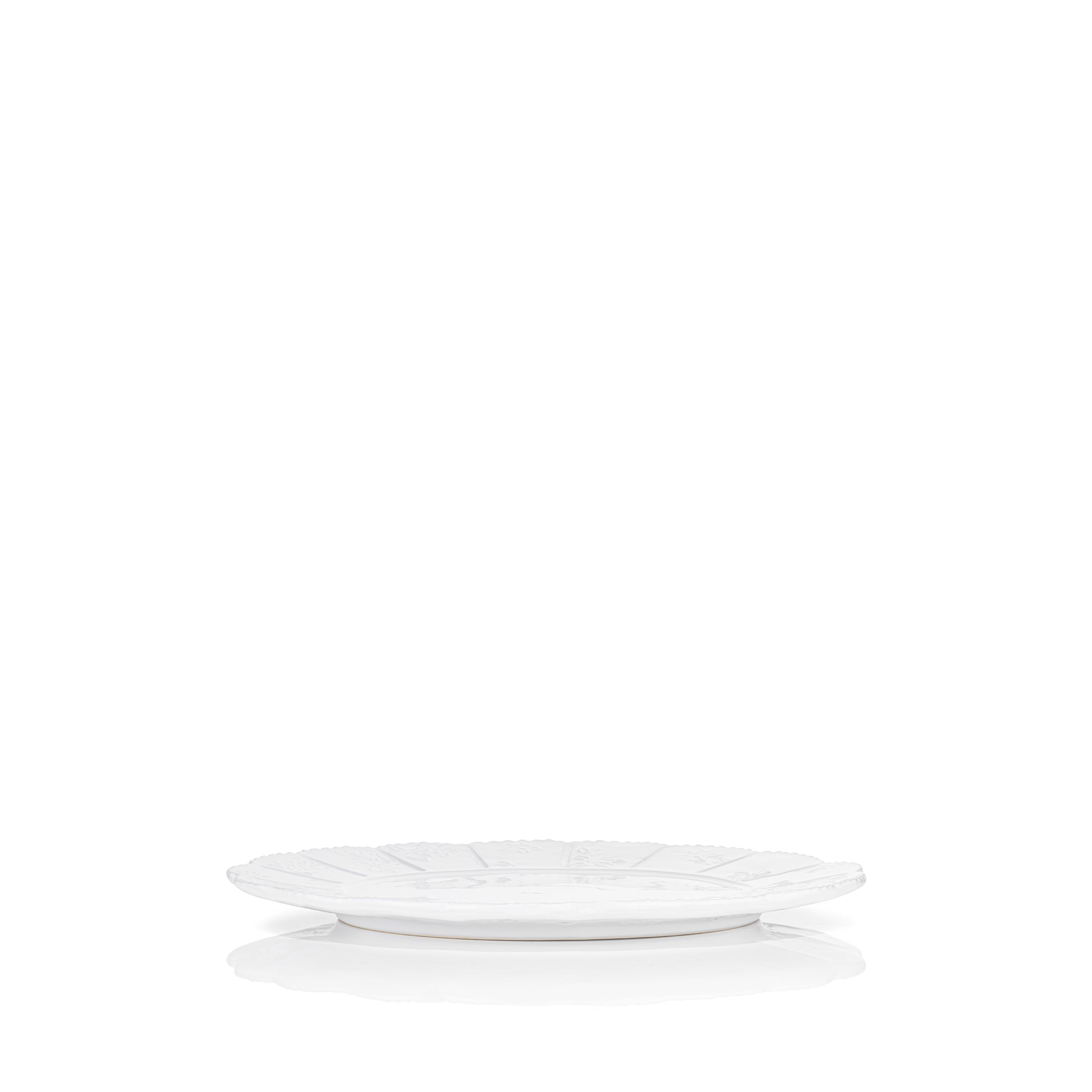 Bernadette's Falling Flower White Dinner Plate, 30cm