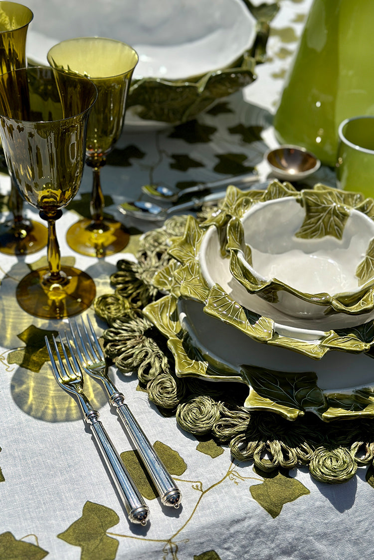 'Ivy' Herbarium Linen Tablecloth