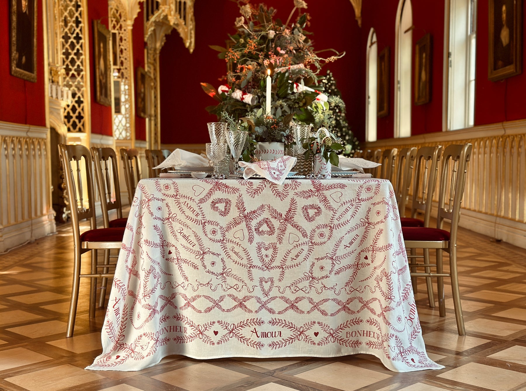 Wrap Around Raffia Red Willow Vine Leaves Napkin Ring