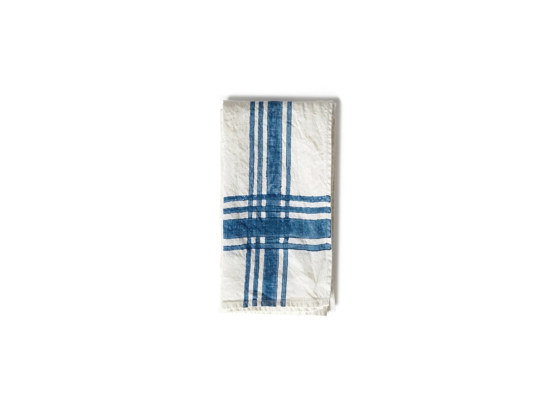 Stripe Linen Tea Towel in Midnight Blue, 55x70cm