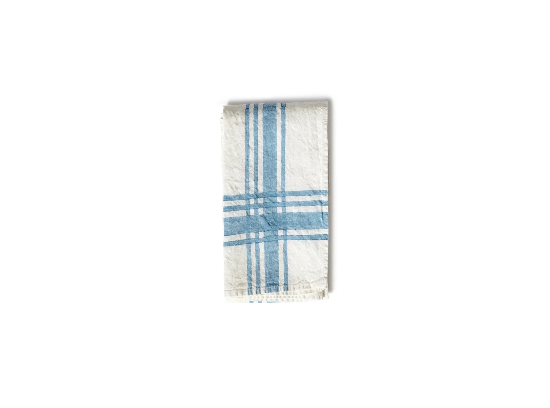 Stripe Linen Tea Towel in Sky Blue, 55x70cm