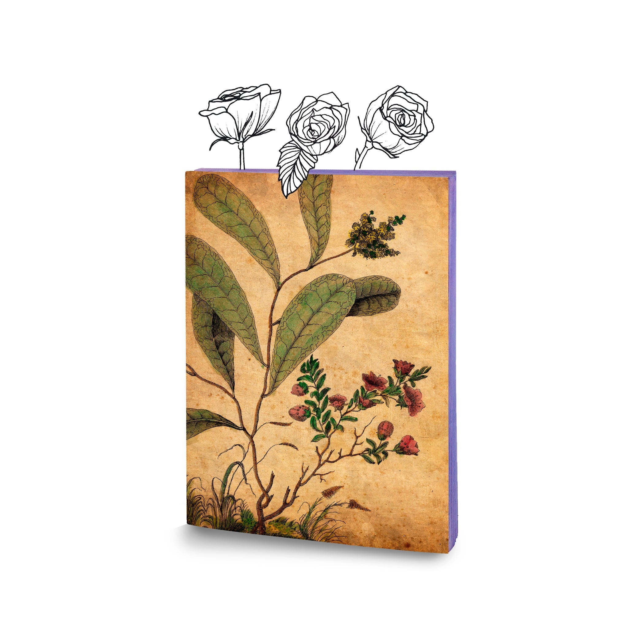 Canvas Notebook Botanical, 15cm x 21cm