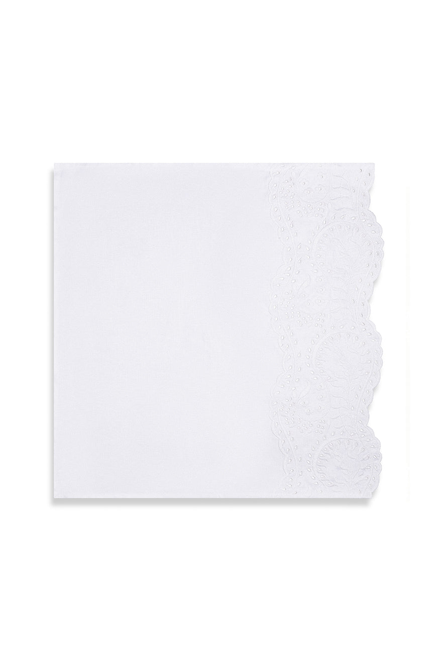 Broderie Anglaise Linen Napkin, 50 x 50cm