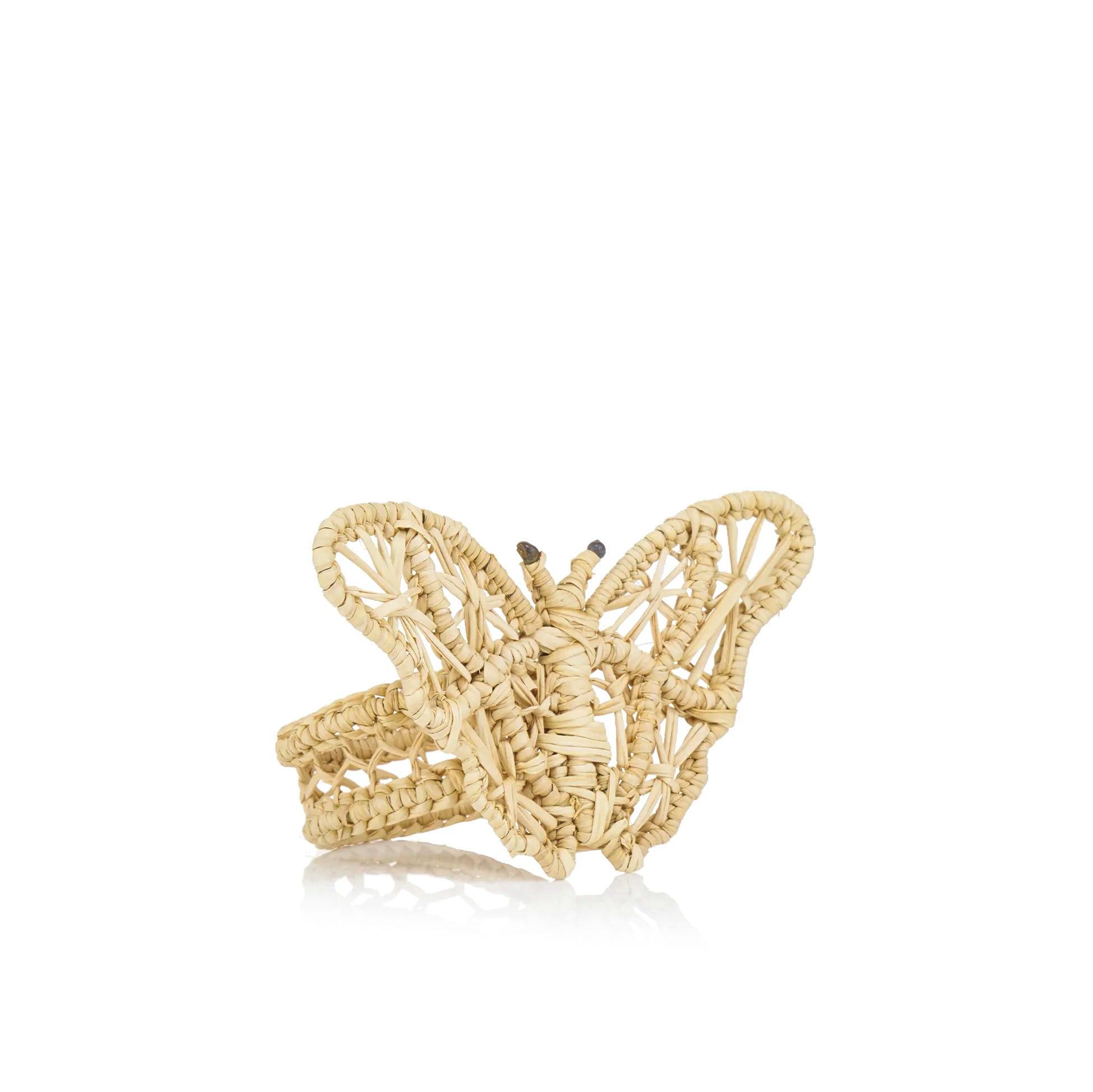 Handwoven Natural Butterfly Napkin Ring