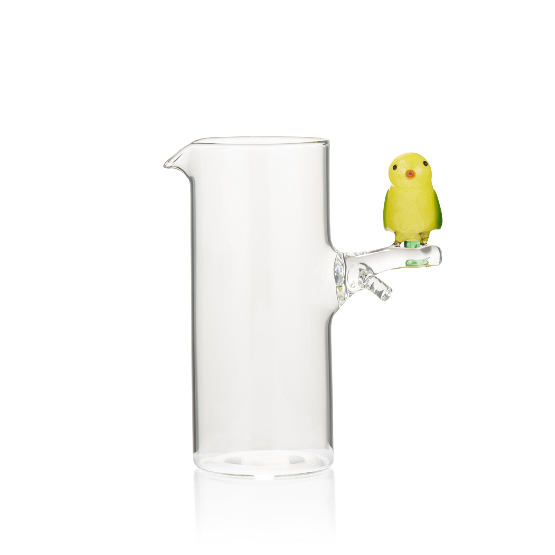 Handblown Glass Canary Carafe, 23cm