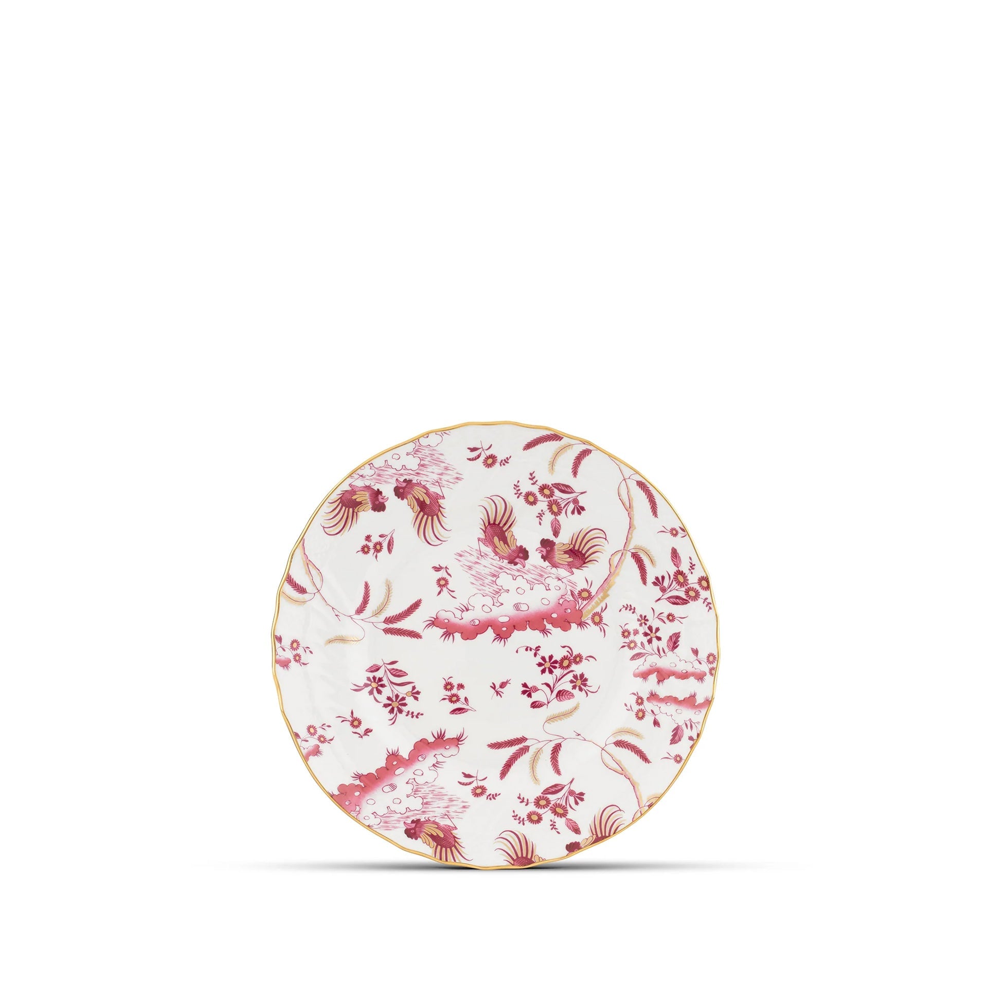 Ginori 1735 Oro di Doccia Magenta Flat Dessert Plate, Set of 2, 21.5cm