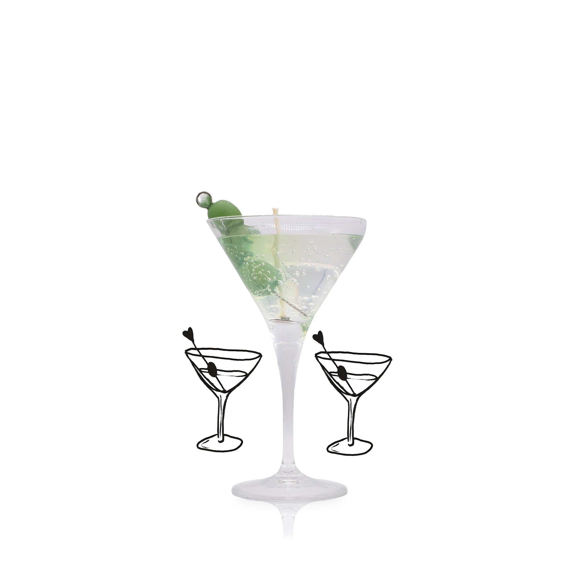 Dry Martini decorative Candle, 19cm