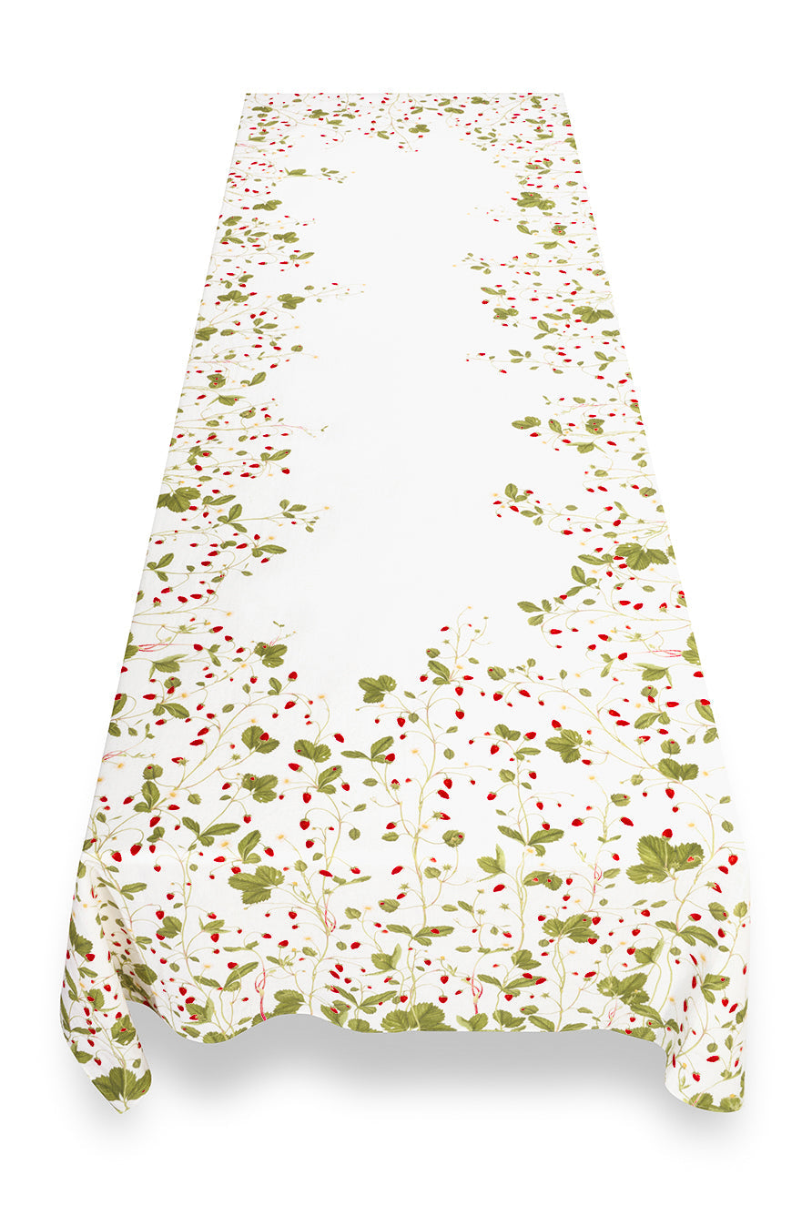 'Fraises des Bois' Linen Tablecloth
