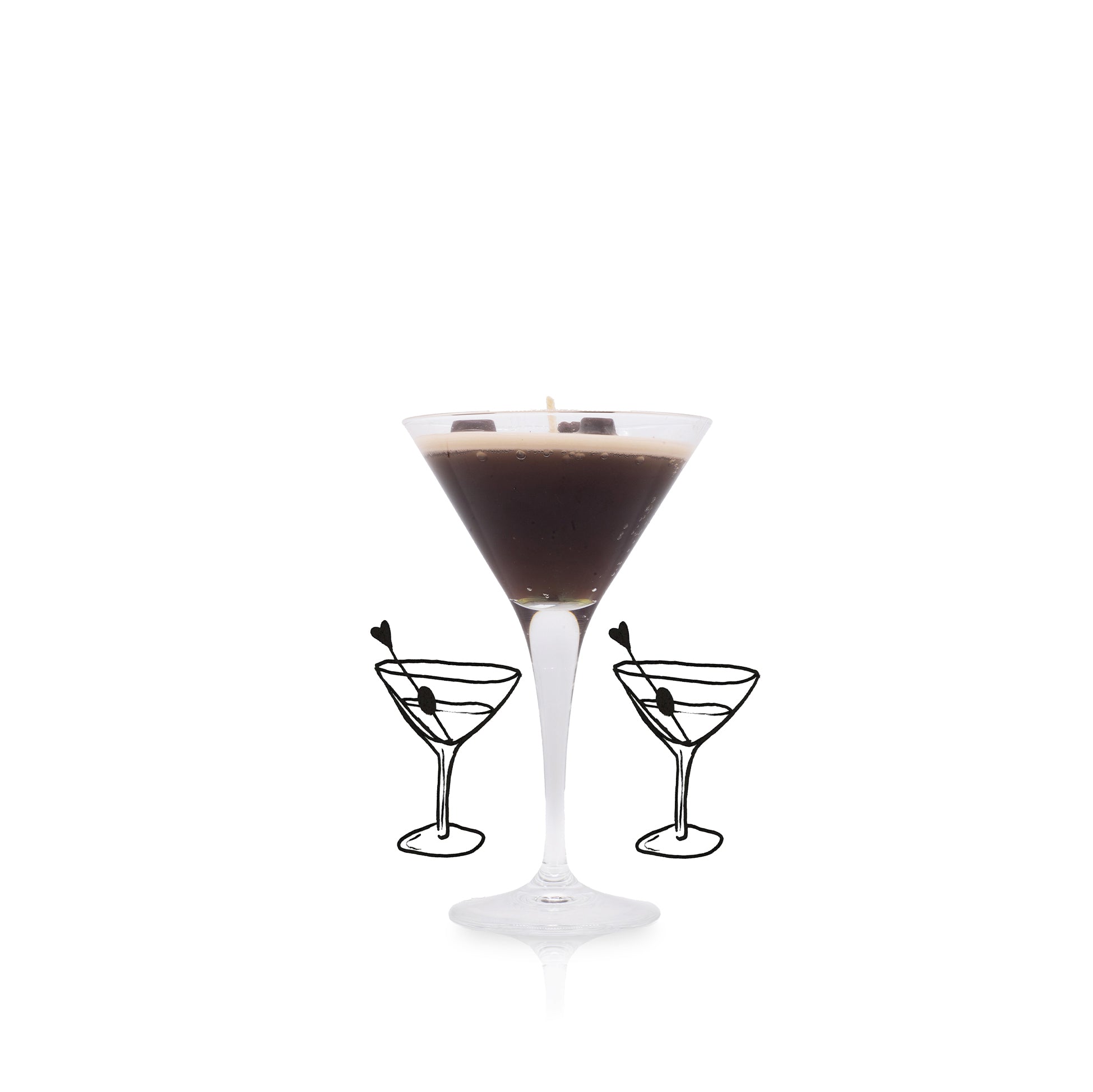 Espresso Martini Decorative Candle, 19cm