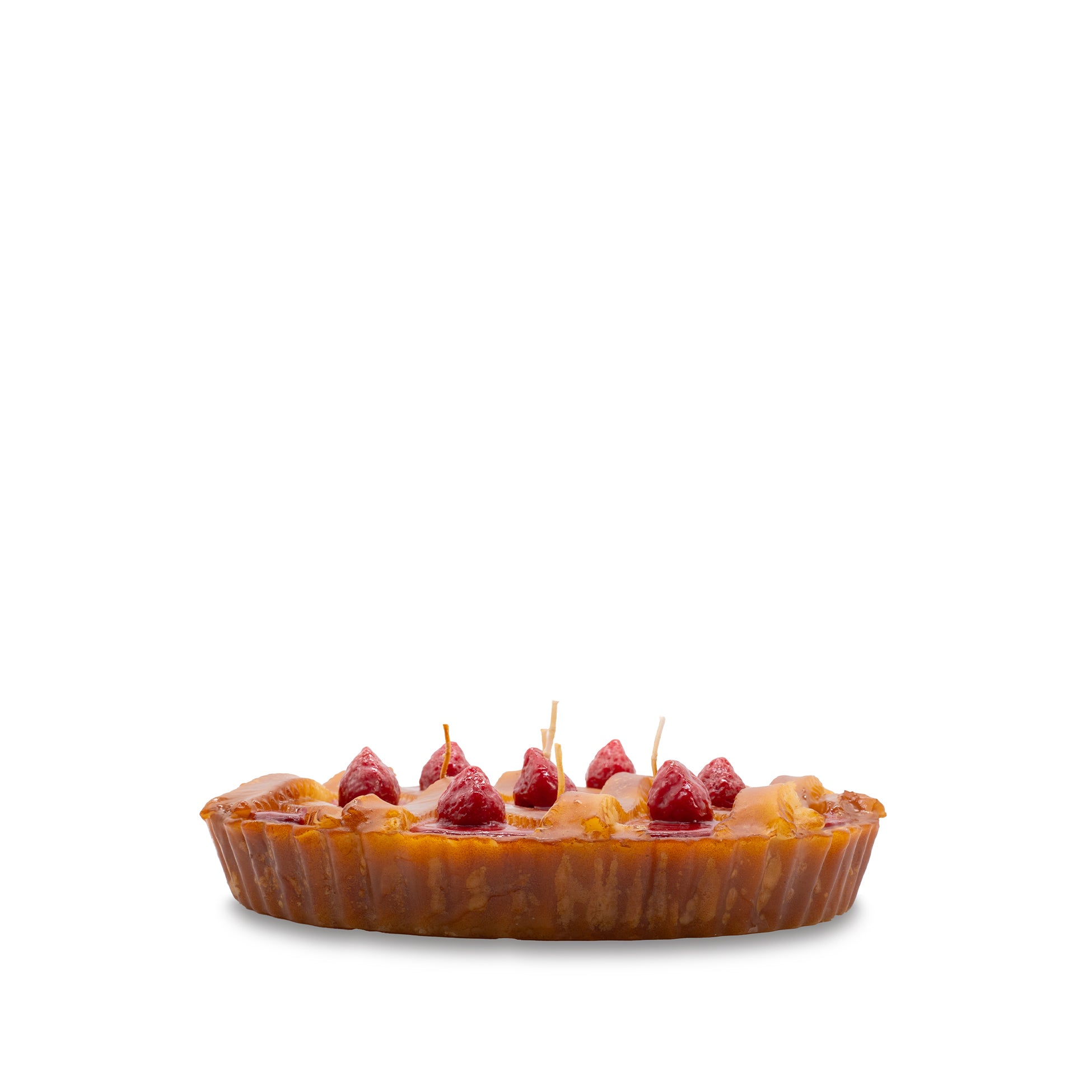 Strawberry Fruit Tart Decorative Candle, 24cm