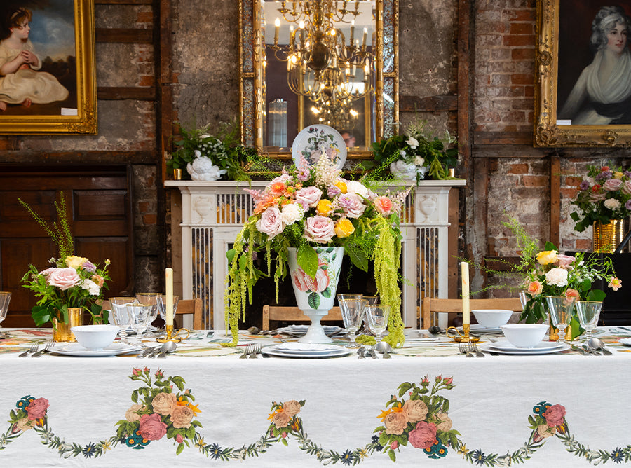 S&B x John Derian 'Feast' Linen Tablecloth