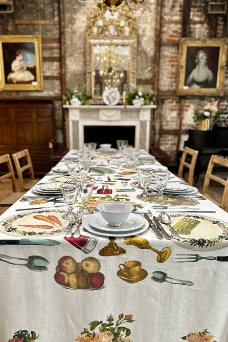 S&B x John Derian 'Feast' Linen Tablecloth